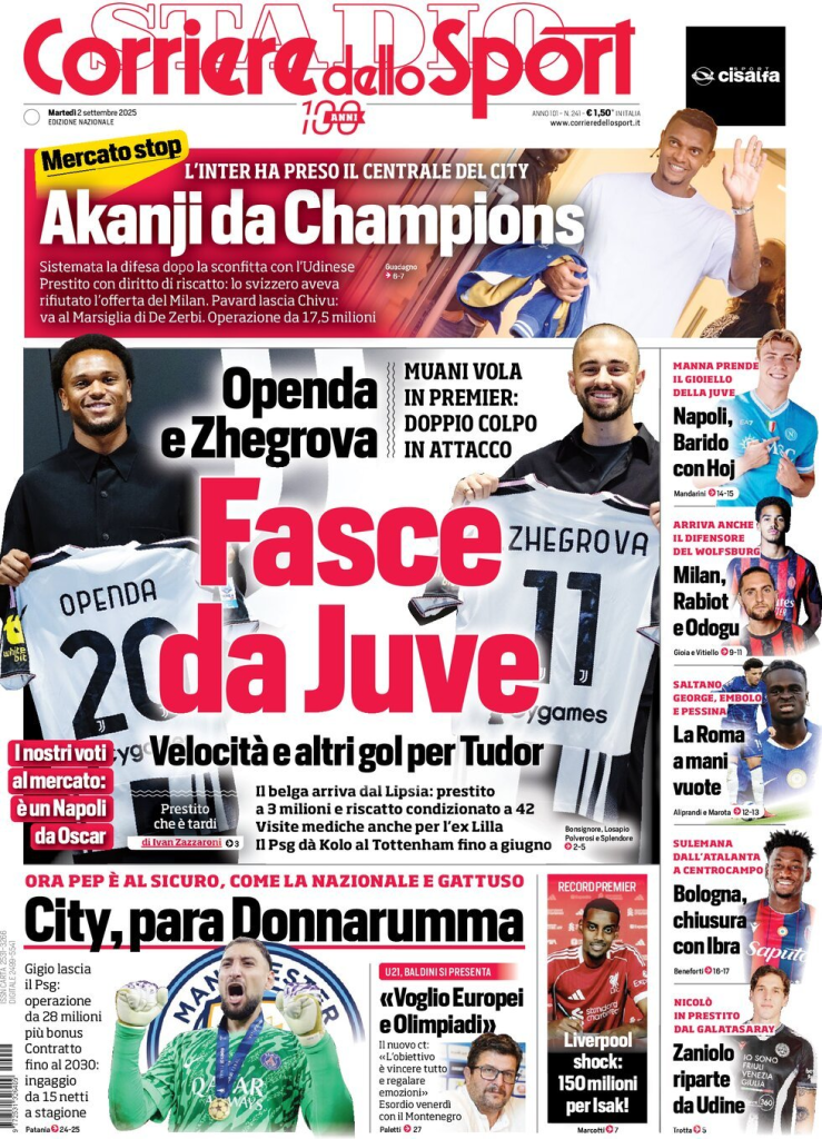 Prime pagine quotidiani sportivi – 2 settembre 2025 28 image 4