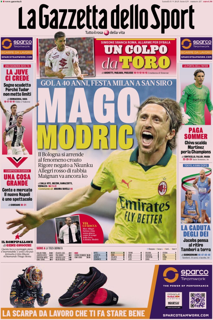 Prime pagine quotidiani sportivi – 15 settembre 2025 27 image 40
