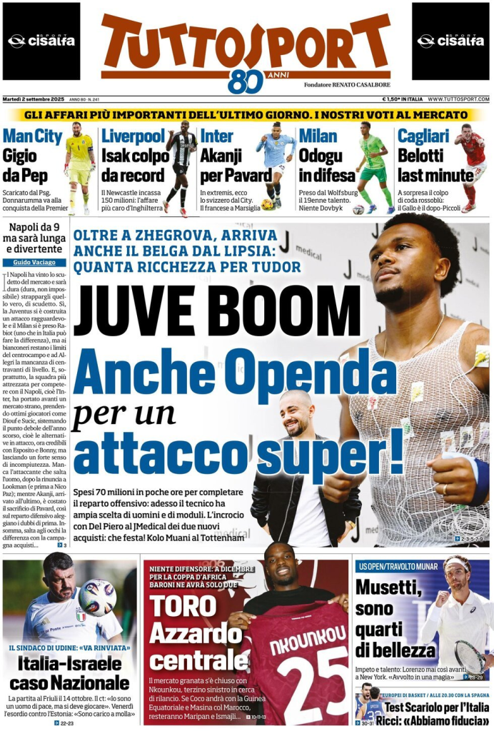 Prime pagine quotidiani sportivi – 2 settembre 2025 29 image 5