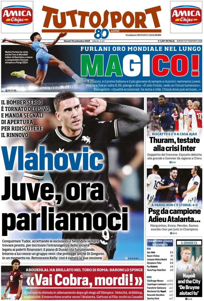 Prime pagine quotidiani sportivi – 18 settembre 2025 29 image 51
