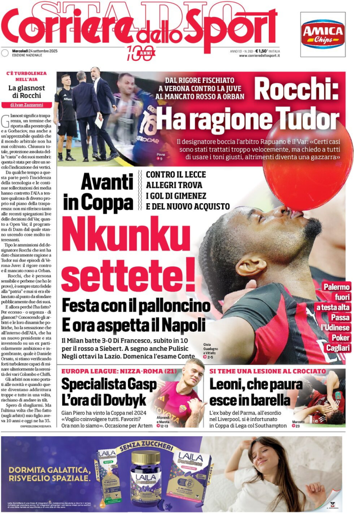 Prime pagine quotidiani sportivi – 24 settembre 2025 28 image 65