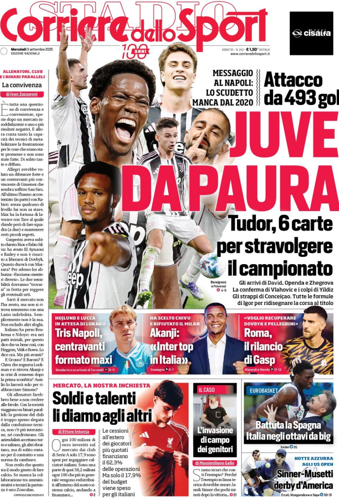 Prime pagine quotidiani sportivi – 3 settembre 2025 28 image 7