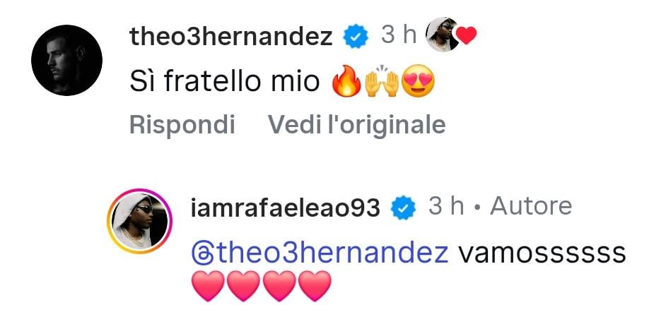Leao esulta sui social, Theo festeggia con lui: siparietto tra i due ex compagni - AVETE VISTO? 28 WhatsApp Image 2025 10 20 at 15.21.00