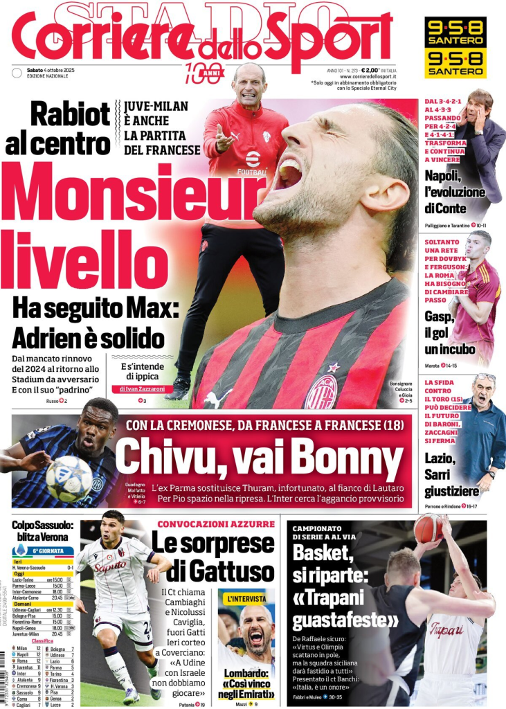 Prime pagine quotidiani sportivi – 4 ottobre 2025 28 image 10
