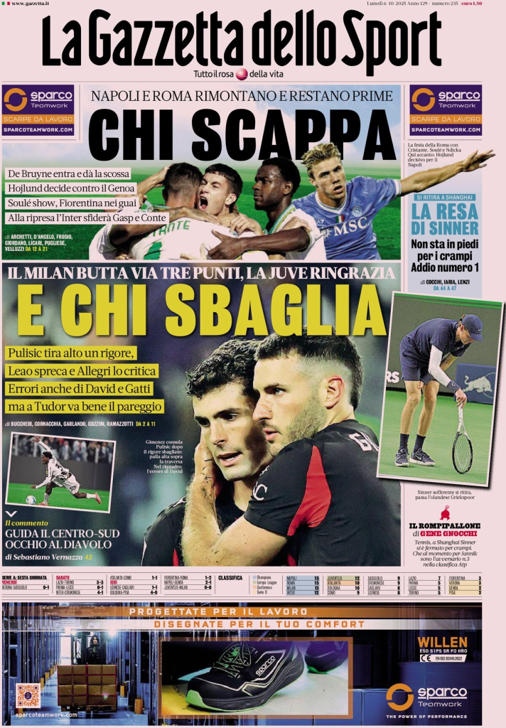 Prime pagine quotidiani sportivi – 6 ottobre 2025 27 image 15
