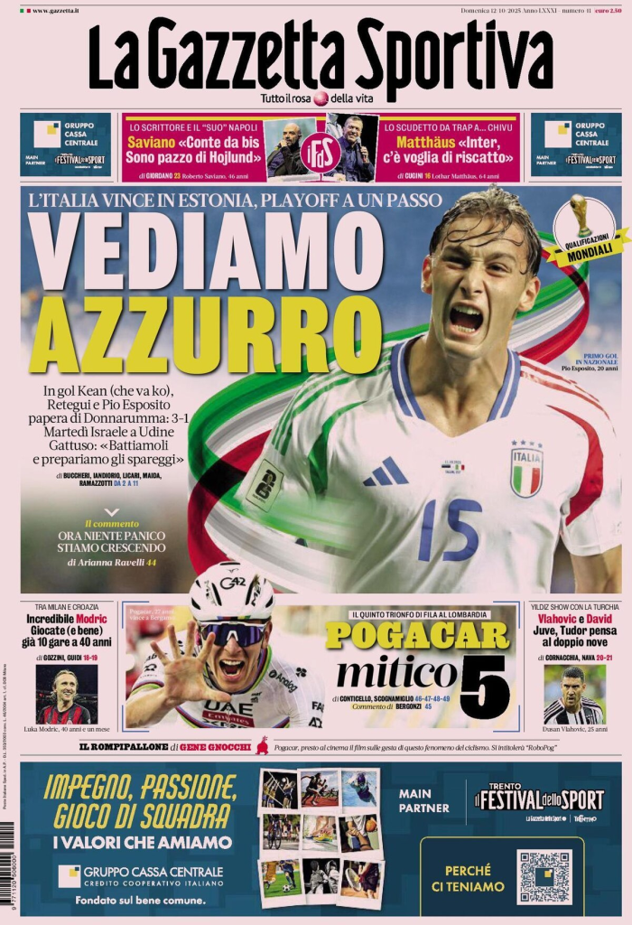 Prime pagine quotidiani sportivi – 12 ottobre 2025 27 image 36