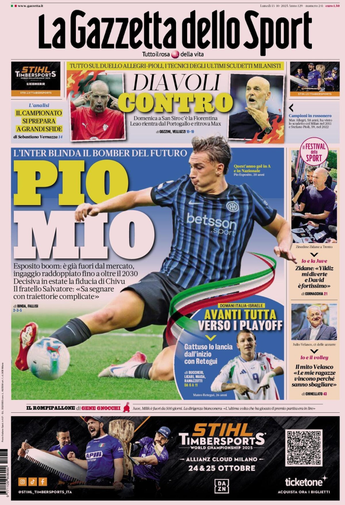 Prime pagine quotidiani sportivi – 13 ottobre 2025 27 image 39
