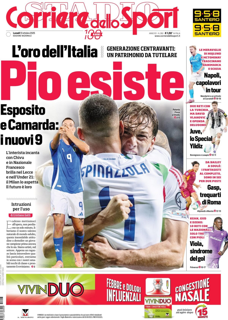 Prime pagine quotidiani sportivi – 13 ottobre 2025 28 image 40