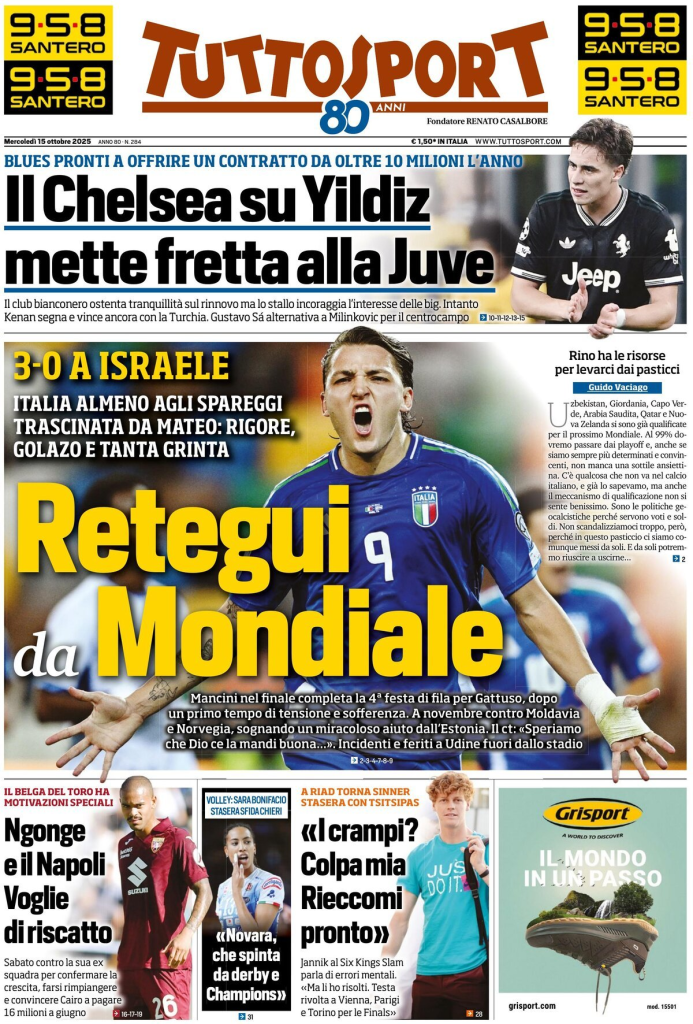 Prime pagine quotidiani sportivi – 15 ottobre 2025 29 image 48