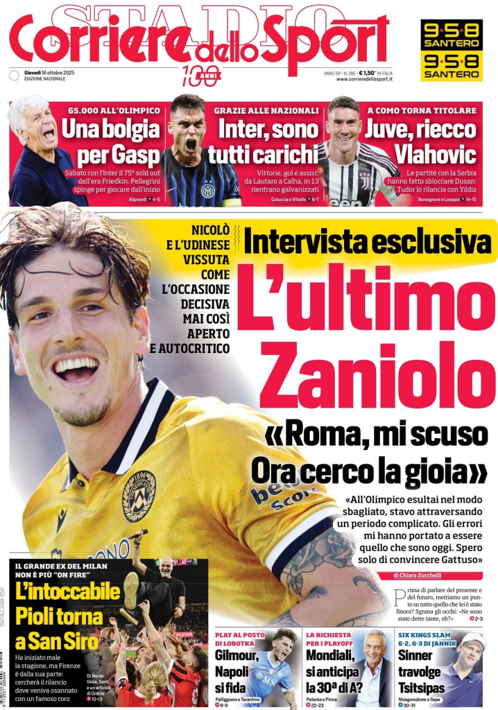 Prime pagine quotidiani sportivi – 16 ottobre 2025 28 image 50