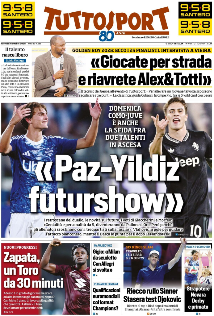 Prime pagine quotidiani sportivi – 16 ottobre 2025 29 image 51