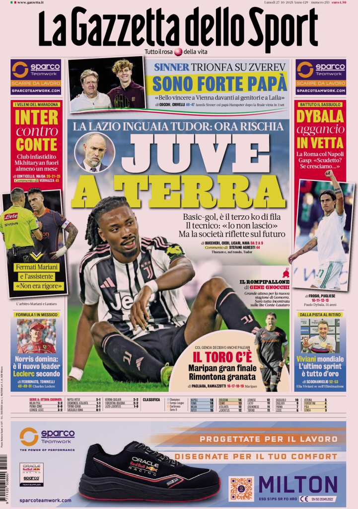 Prime pagine quotidiani sportivi – 27 ottobre 2025 27 image 83