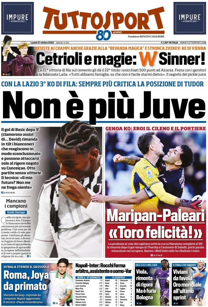 Prime pagine quotidiani sportivi – 27 ottobre 2025 29 image 85