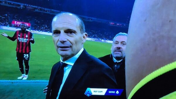 Massimiliano Allegri durante Milan Lazio
