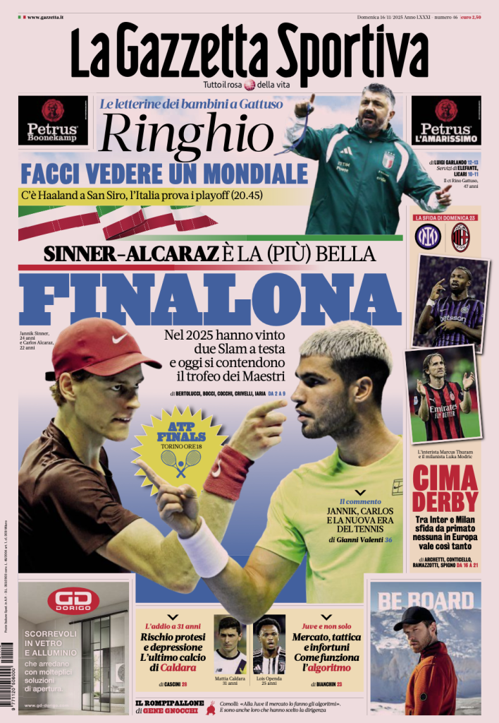 Prime pagine quotidiani sportivi – 16 novembre 2025 29 Screenshot 2025 11 16 alle 09.11.55