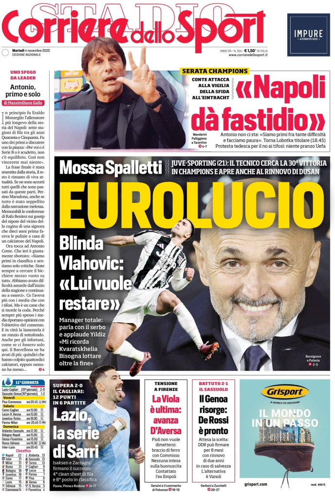 Prime pagine quotidiani sportivi – 4 novembre 2025 28 image 10