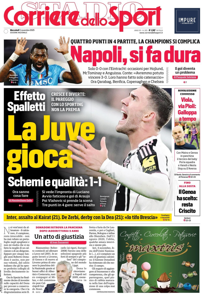 Prime pagine quotidiani sportivi – 5 novembre 2025 28 image 13