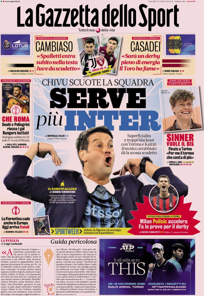 Prime pagine quotidiani sportivi – 7 novembre 2025 27 image 18