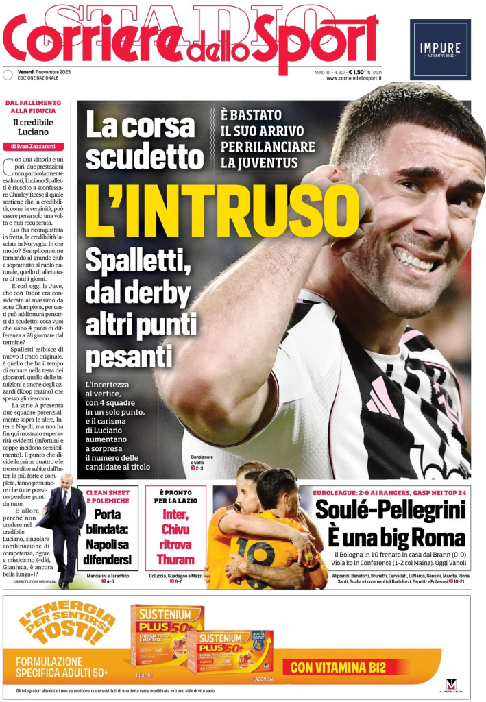 Prime pagine quotidiani sportivi – 7 novembre 2025 28 image 19