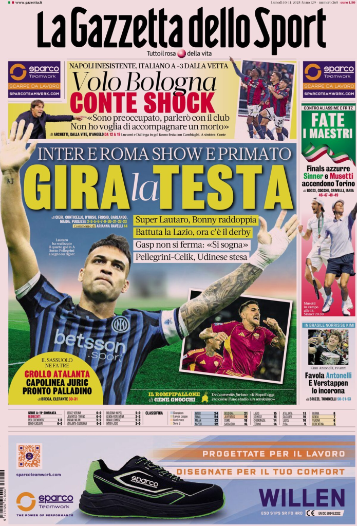 Prime pagine quotidiani sportivi – 10 novembre 2025 27 image 27