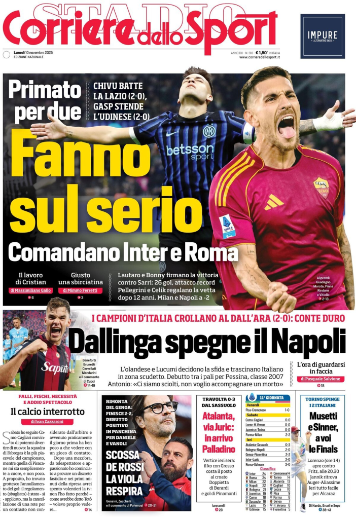 Prime pagine quotidiani sportivi – 10 novembre 2025 28 image 28