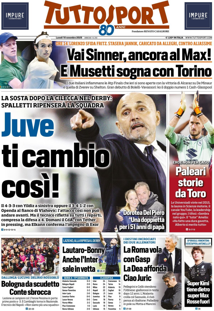 Prime pagine quotidiani sportivi – 10 novembre 2025 29 image 29