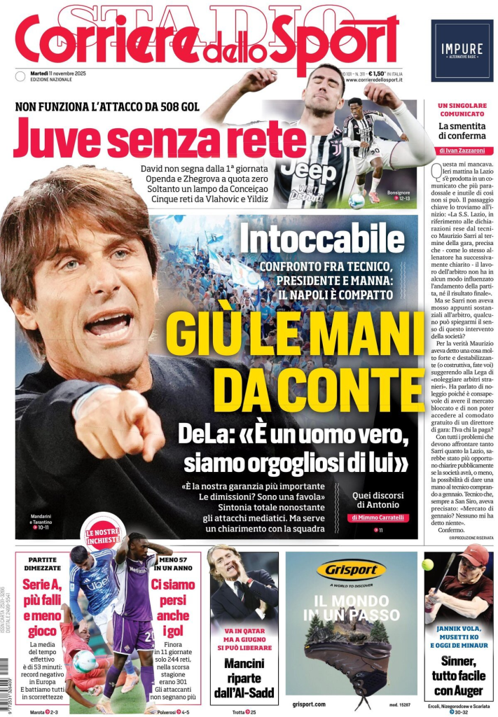 Prime pagine quotidiani sportivi – 11 novembre 2025 28 image 31