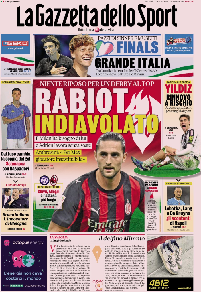 Prime pagine quotidiani sportivi – 12 novembre 2025 27 image 33