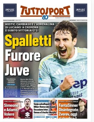 Prime pagine quotidiani sportivi – 2novembre 2025 28 image 4