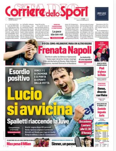 Prime pagine quotidiani sportivi – 2novembre 2025 29 image 5