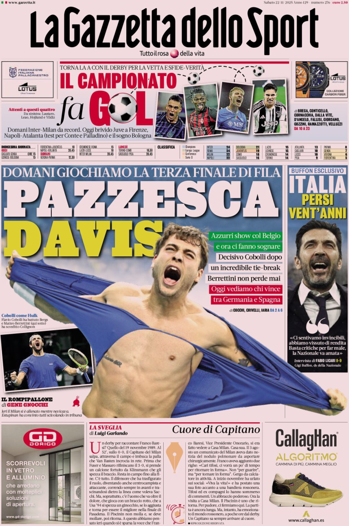 Prime pagine quotidiani sportivi – 22 novembre 2025 27 image 59