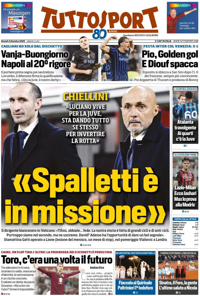Prime pagine quotidiani sportivi – 4 dicembre 2025 29 image 11