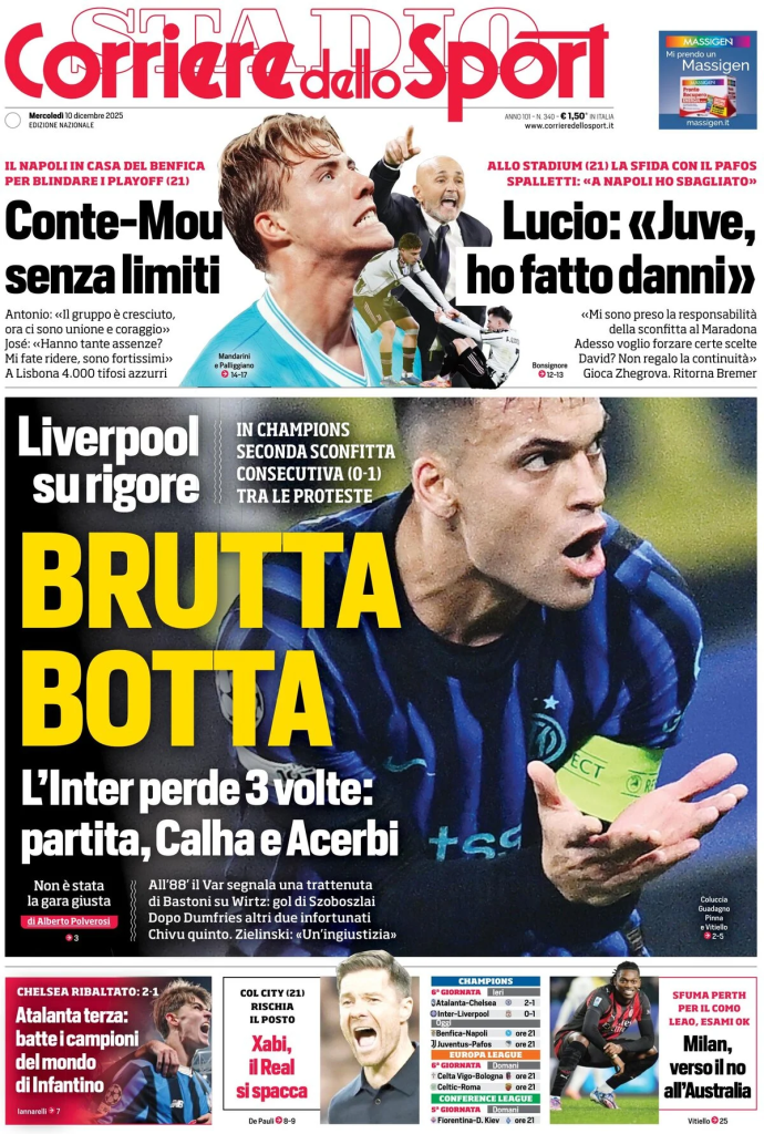 Prime pagine quotidiani sportivi – 10 dicembre 2025 28 image 29