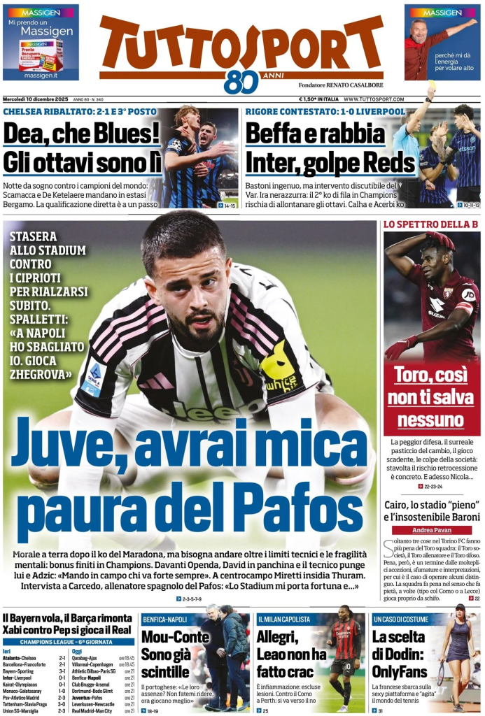 Prime pagine quotidiani sportivi – 10 dicembre 2025 29 image 30