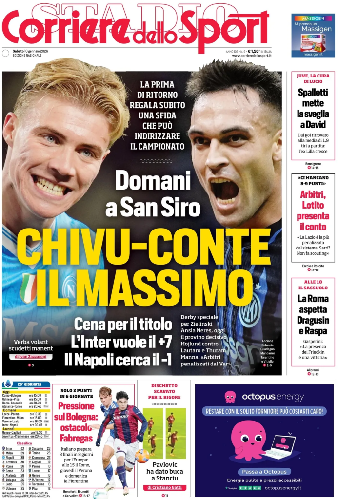 Prime pagine quotidiani sportivi – 10 gennaio 2026 3 image 20