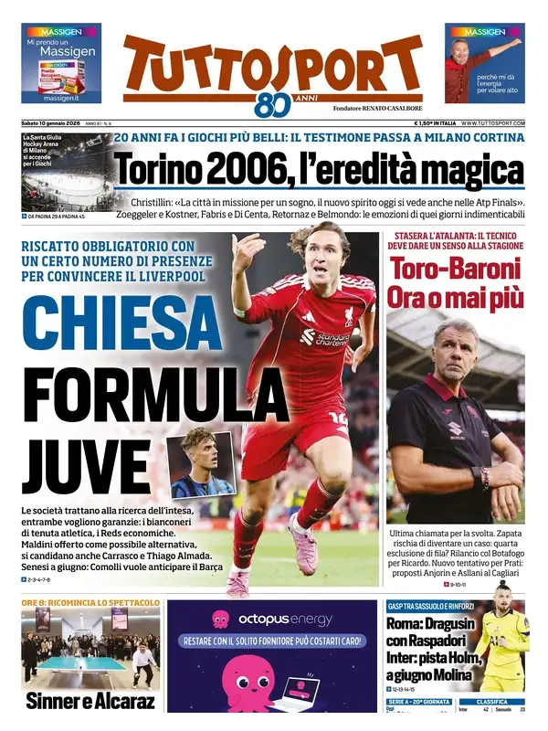 Prime pagine quotidiani sportivi – 10 gennaio 2026 4 image 21
