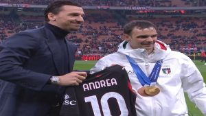 Milan Parma, tra ex giocatori e campioni olimpici: una triste serata a San Siro ma con degli ospiti speciali