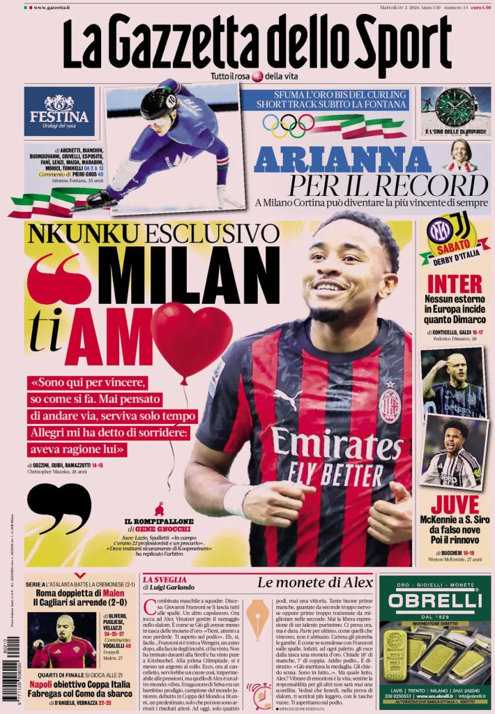 Le prime pagine dei quotidiani sportivi – 10 febbraio 2026 29 image 11