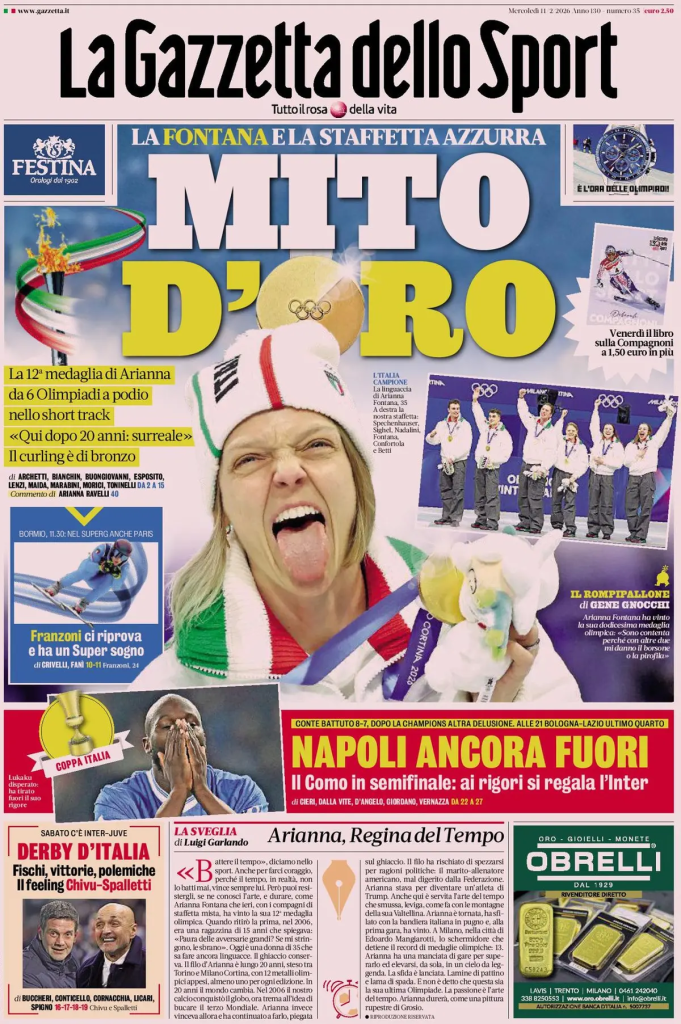 Le prime pagine dei quotidiani sportivi – 11 febbraio 2026 29 image 14