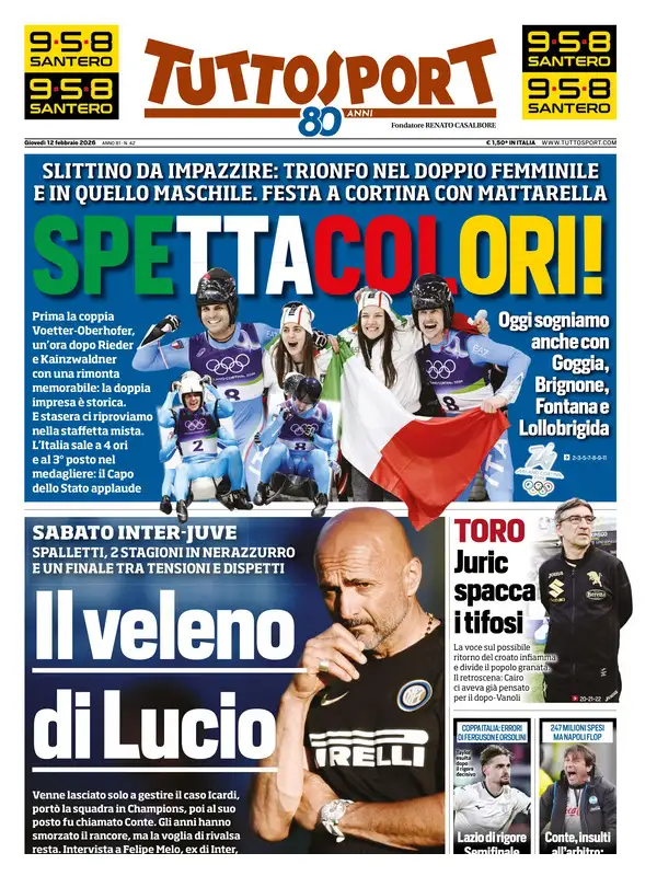 Le prime pagine dei quotidiani sportivi – 12 febbraio 2026 29 image 17