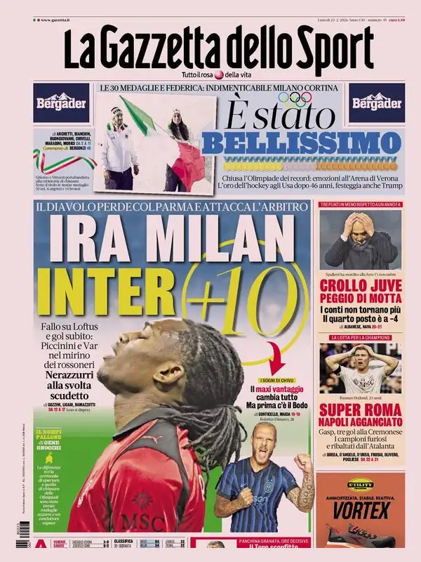 Le prime pagine dei principali quotidiani sportivi – 23 febbraio 2026 27 image 28