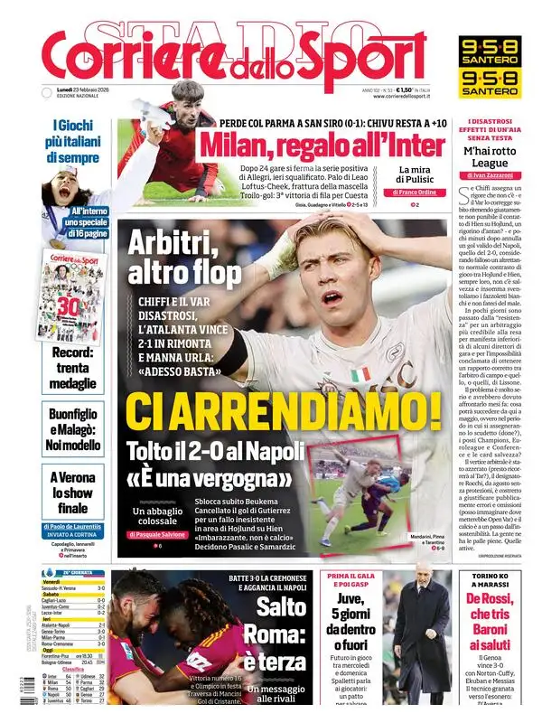 Le prime pagine dei principali quotidiani sportivi – 23 febbraio 2026 28 image 29