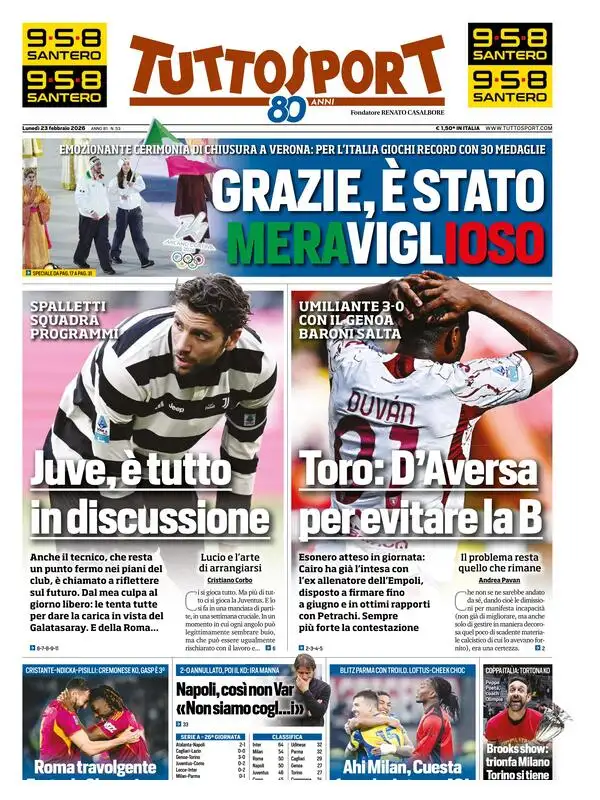 Le prime pagine dei principali quotidiani sportivi – 23 febbraio 2026 29 image 30