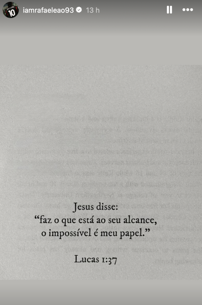 Leao Milan, il messaggio social del portoghese direttamente dal... Vangelo! 27 Screenshot 2026 03 17 alle 13.24.37
