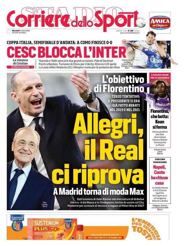 Le prime pagine dei principali quotidiani sportivi – 04 marzo 2026 28 image 1