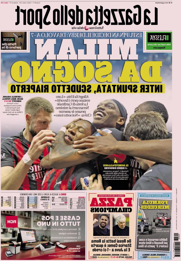 Le prime pagine dei principali quotidiani sportivi – 09 marzo 2026 29 image 12