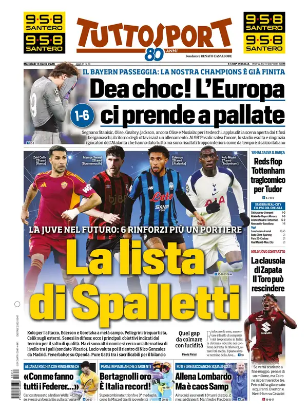 Le prime pagine dei principali quotidiani sportivi – 11 marzo 2026 29 image 15