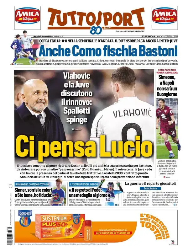 Le prime pagine dei principali quotidiani sportivi – 04 marzo 2026 29 image 2