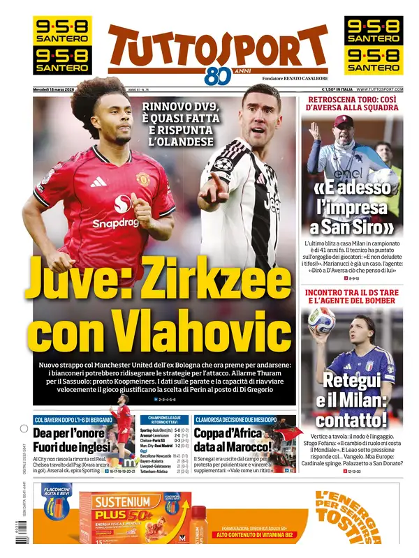 Le prime pagine dei principali quotidiani sportivi – 18 marzo 2026 29 image 22