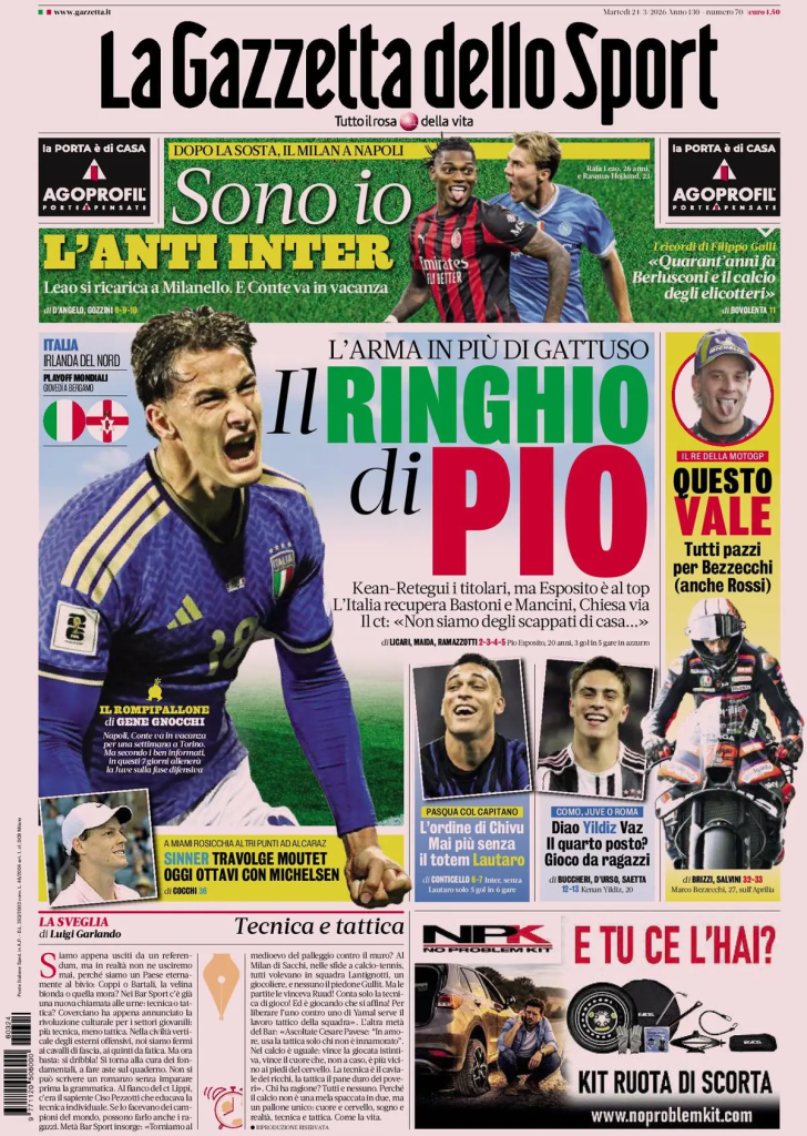 Le prime pagine dei principali quotidiani sportivi – 24 marzo 2026 29 image 31